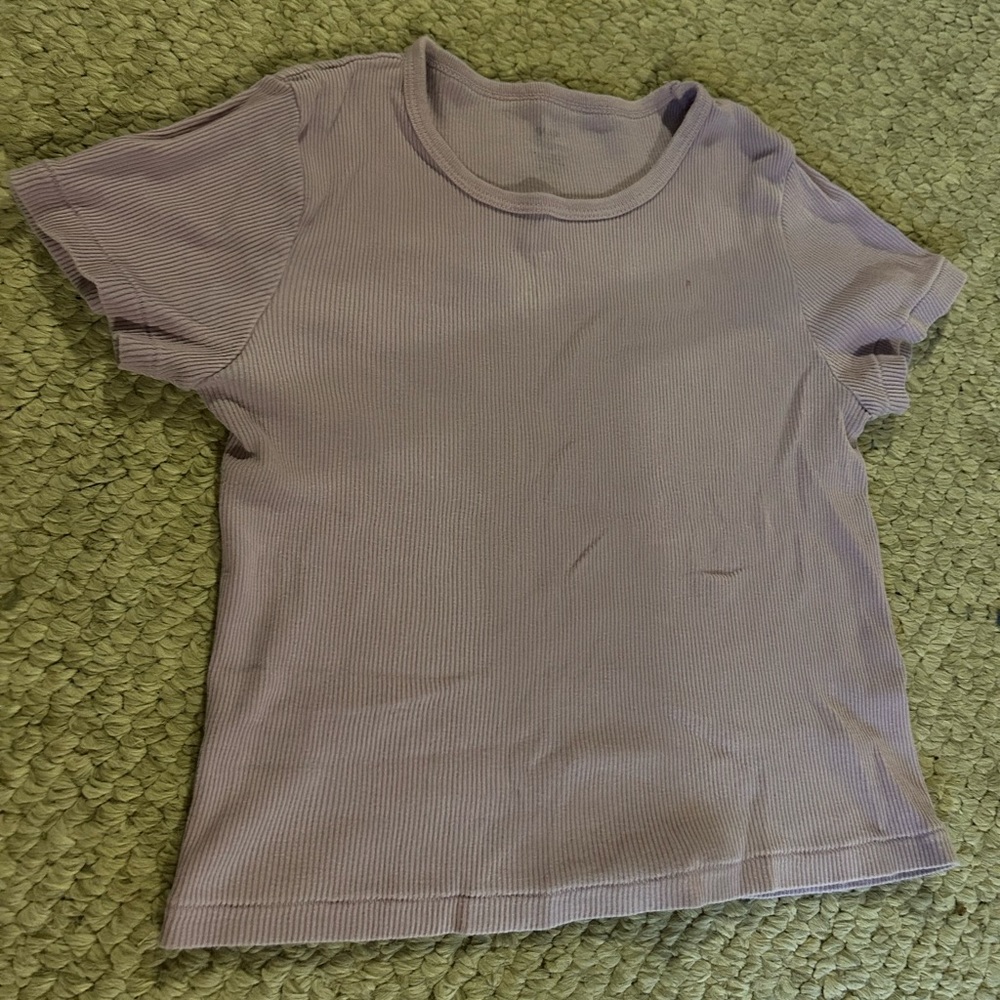 Cropped purple top